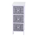 Mobiletto gianna cassettiera bianco grigio 3 cassetti cm 26x32h63