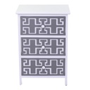 Mobiletto gianna cassettiera bianco grigio 3 cassetti cm 40x29h58