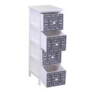 Mobiletto gianna cassettiera bianco grigio 4 cassetti cm 26x32h81