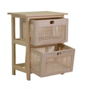 Mobiletto legno cassettiera naturale rettangolare cm 39 x 27,5 x h50
