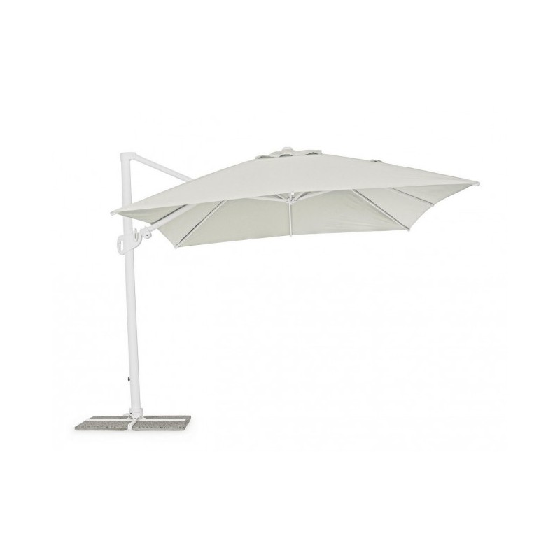 Ombrellone Eden bianco- naturale 300x400xh260 cm iperbriko