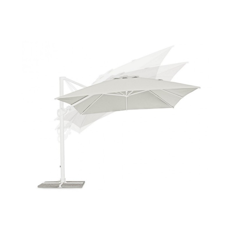 Ombrellone Eden bianco- naturale 300x400xh260 cm iperbriko