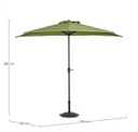 Ombrellone Kalife Mezzaluna 2.7 Olive - 