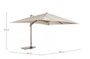 Ombrellone a braccio Saragozza in alluminio 3x4 cm iperbriko