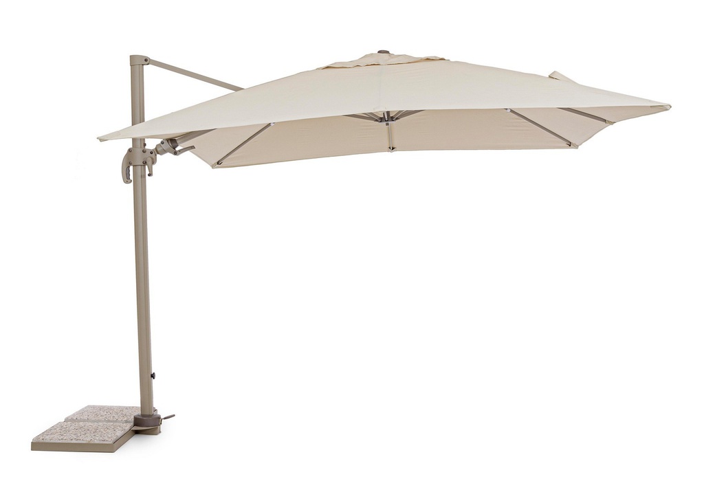 Ombrellone braccio alluminio Saragozza cm 300 x 300 x 255