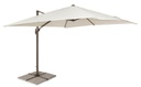 Ombrellone da giardino con braccio Grigio/Beige DALLAS 300x300x h255 cm