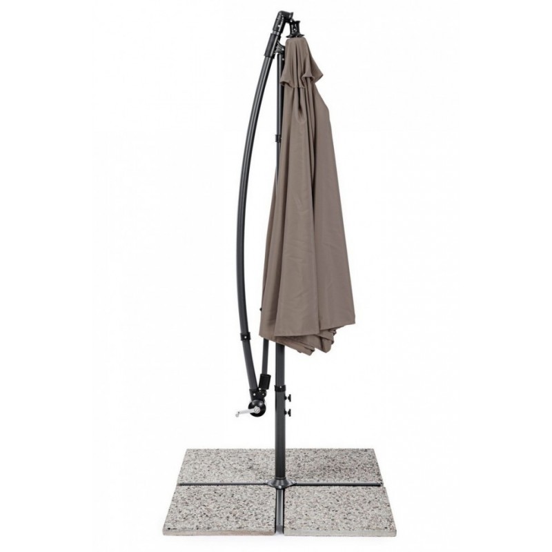 Ombrellone da giardino con braccio a 360°Texas cm 300x h260 Antracite-Tortora iperbriko