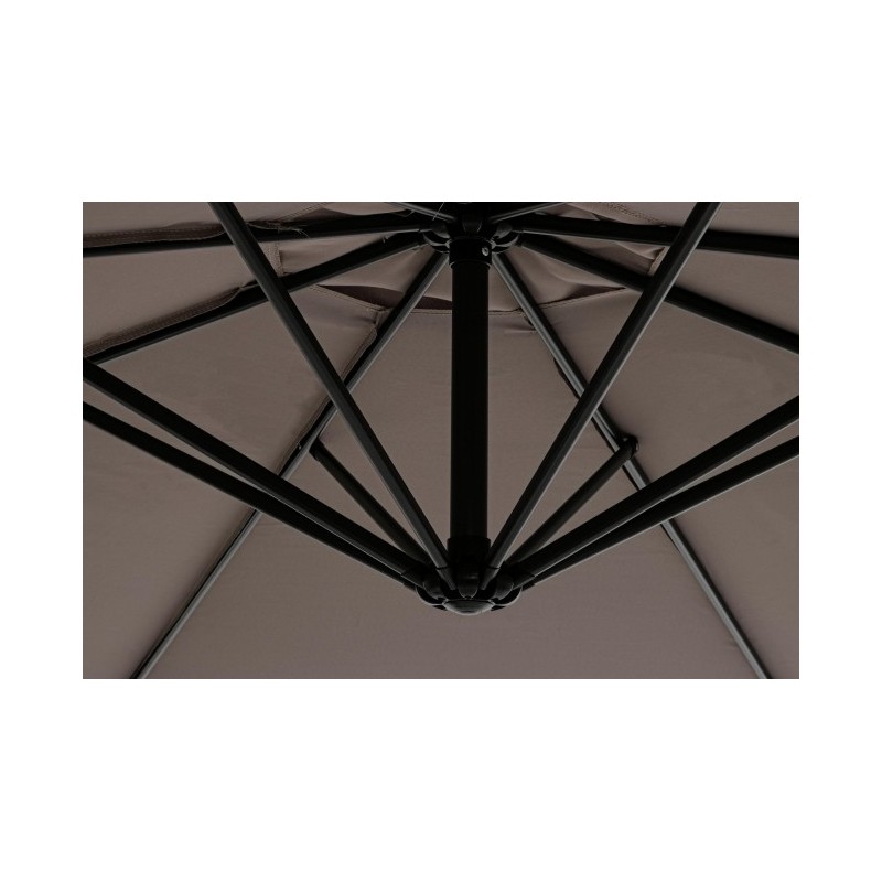 Ombrellone da giardino con braccio a 360°Texas cm 300x h260 Antracite-Tortora iperbriko