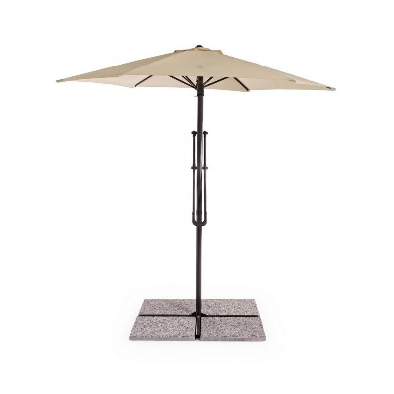 Ombrellone da giardino con braccio diametro 300x h253 cm SORRENTO Antracite-Natural iperbriko