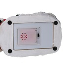 Palla di vetro led resina babbo natale slitta con musica cm19,5x12,5h18