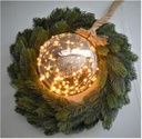Pallina di Natale Luminosa in Vetro Fumè con Micro Led - 20 cm