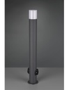 Palo Da Esterno Hoosic 1xE27 Con 2 Prese Schuko Antracite H80 cm IP44 Trio Lighting