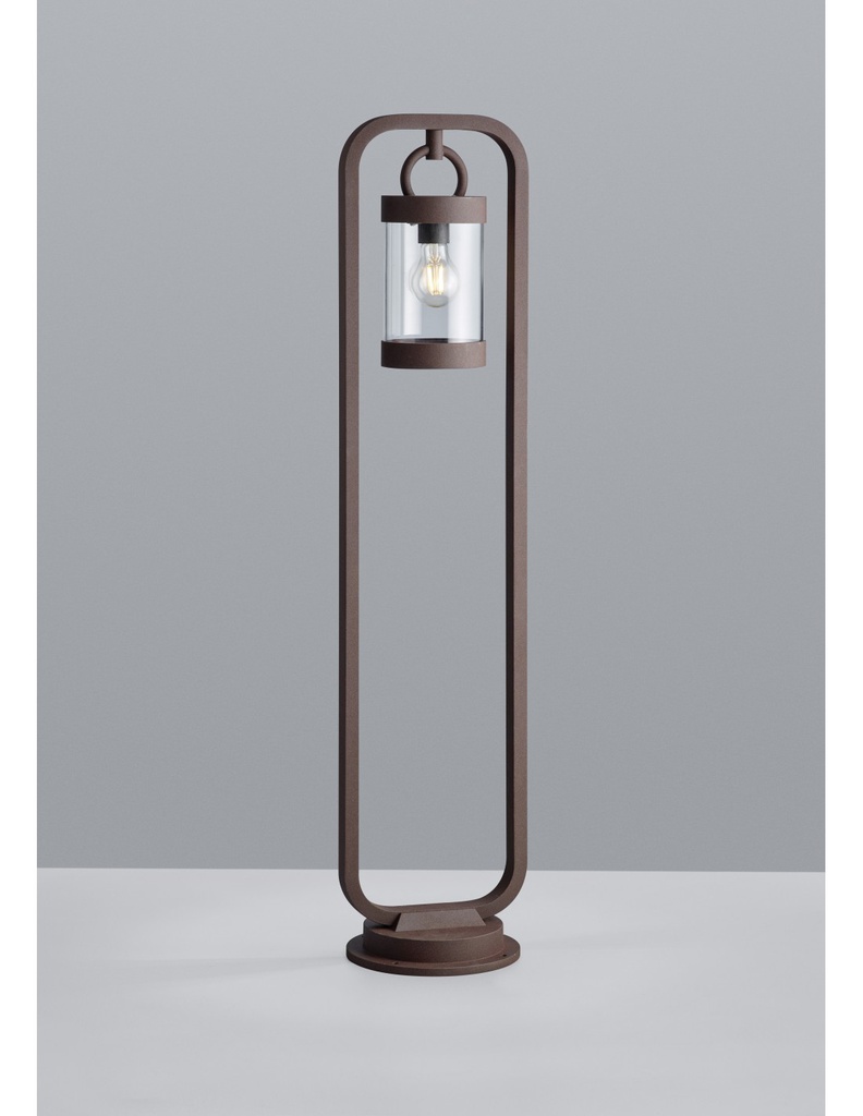 Palo Da Esterno Sambesi Ruggine H100 cm Sensore Crepuscolare IP44 Trio Lighting