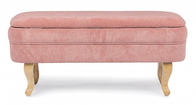 Panca Contenitore Rosa apribile portatutto cm 102