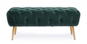 Panca Giacinta effetto velluto verde 103x46x40h cm