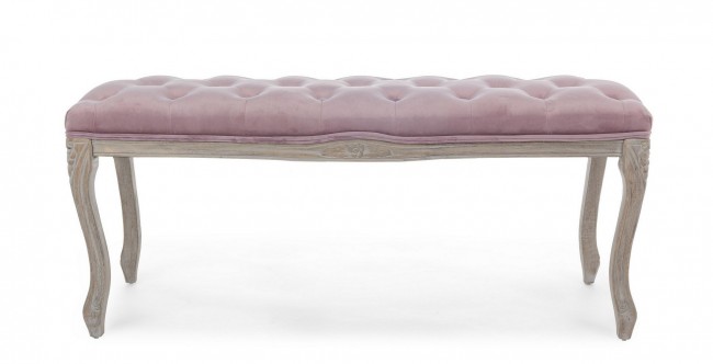 Panca classica Mathilde Woodrose in velluto