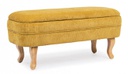 Panca contenitore chenille ocra apribile cm 102