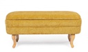 Panca contenitore chenille ocra apribile cm 102