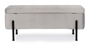 Panca contenitore kira naturale grigio chiaro cm 110