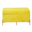 Panca contenitore velluto giallo cm 115x40h45