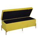 Panca contenitore velluto giallo cm 115x40h45