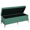 Panca contenitore velluto verde salvia cm 115x40h45