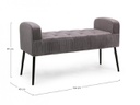 Panca grigio in velluto stile design