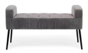 Panca grigio in velluto stile design