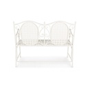 Panca pieghevole due posti in acciaio Bianca EMILY 115x60x h92 cm