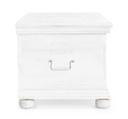 Panca portatutto shabby intarsiata bianca cm 100 x 50 x 45h
