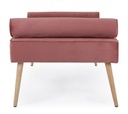 Panca rosa gambe oro design velluto rosa antico