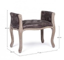 Panca singola dark in tessuto effetto pelle stile design