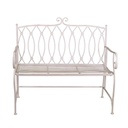 Panchina metallo Ragusa avorio cm104x55h95,5