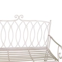 Panchina metallo Ragusa avorio cm104x55h95,5