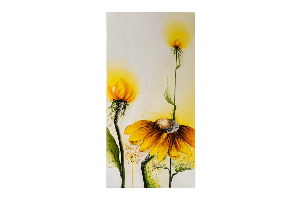Pannello decorativo con finitura in legno giallo 60x120x4 cm 