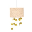 Paralume sospeso rosa con stelle Ø30xH20 cm