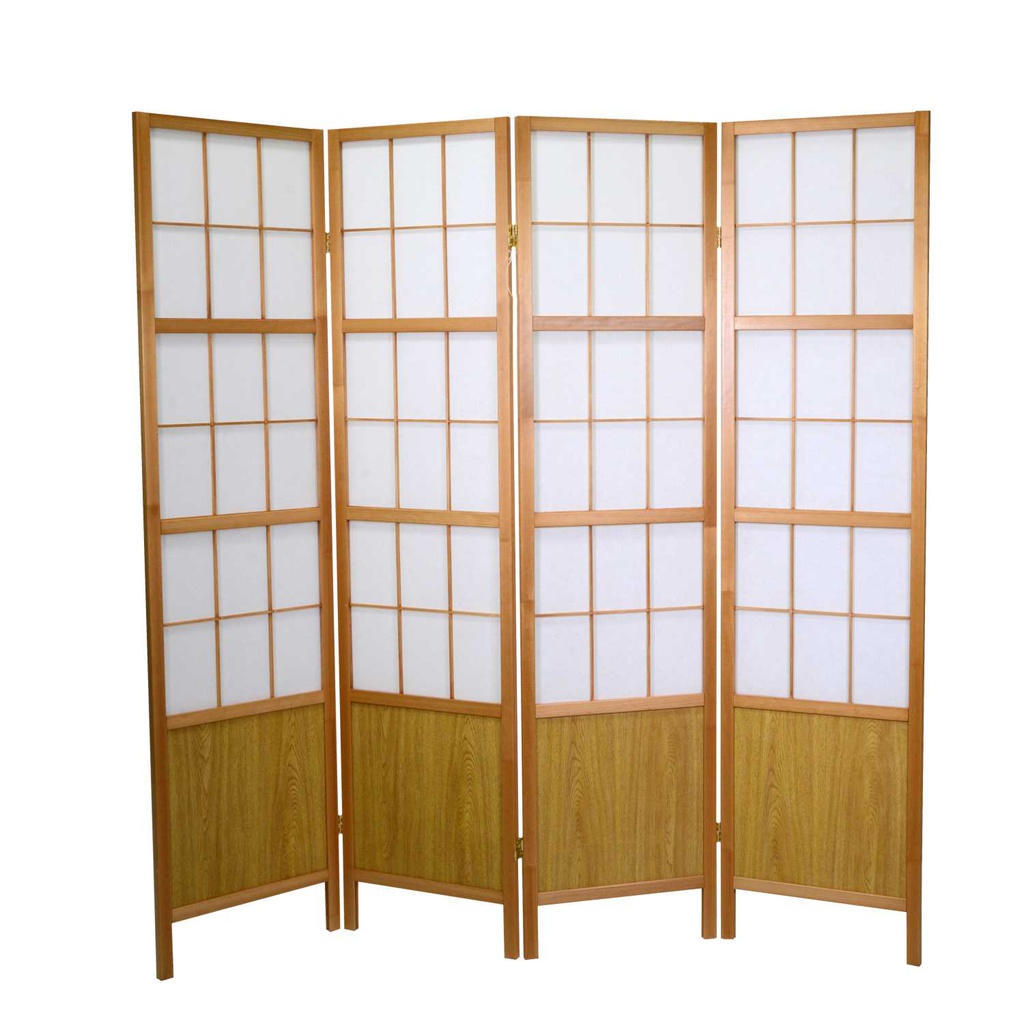 Paravento carta di riso 4a naturale cm 44x2,1xh178,5