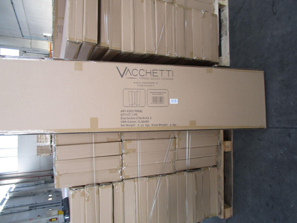 Paravento paper 4 ante bianco cm40h175