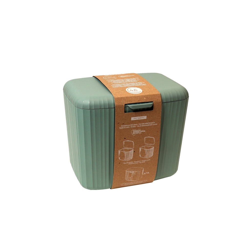 Pattumiera organico Guzzini Bio Wasty verde sabbia