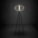 Lampada da terra a Led paralume in acciaio ottone lucido 50x50xh.150 cm