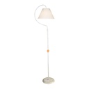 Lampada da terra a stelo Geo ASZ1043 con paralume tessuto bianco