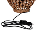 Lampada rattan naturale con attacco cm ø25h35