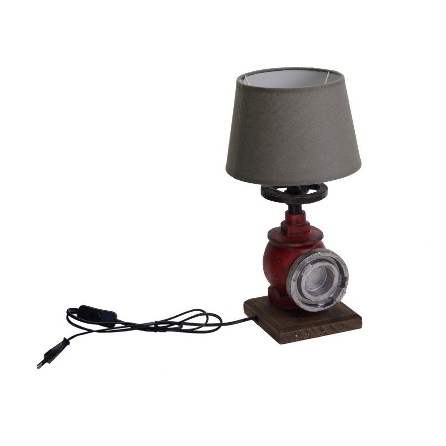 Lampada resina cappello grigio idrante cmø22,5h42