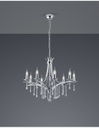 Lampadario 8 Luci Design Contemporaneo Lucerna Cromo Trio Lighting