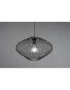 Lampadario Sospensione Gabbia Metallo Nero Cobain Trio Lighting