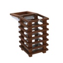 Lanterna legno marrone rettangolare cm 15