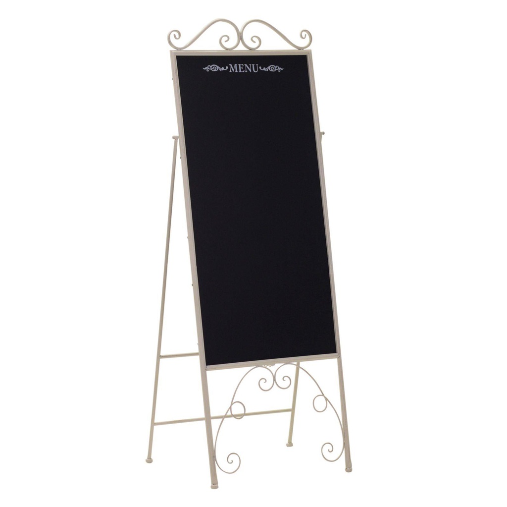 Lavagna metallo bianco menu rettangolare cm47x41h34-128