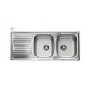 Lavello Incasso In Acciaio Inox Con 2 Vasche