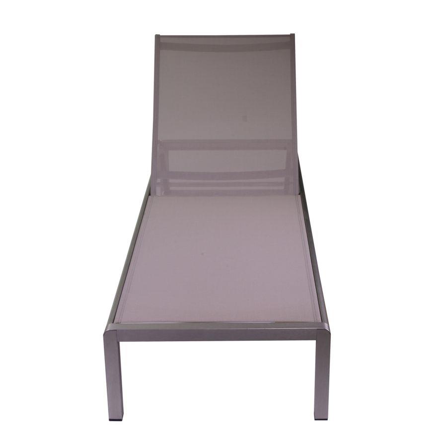 Lettino alluminio anodizzato buffalo 197x64x30h cm