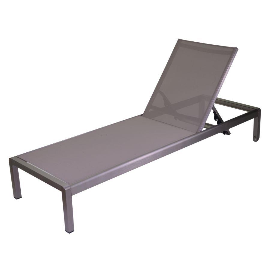 Lettino alluminio anodizzato buffalo 197x64x30h cm